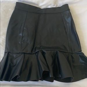 Black leather skirt